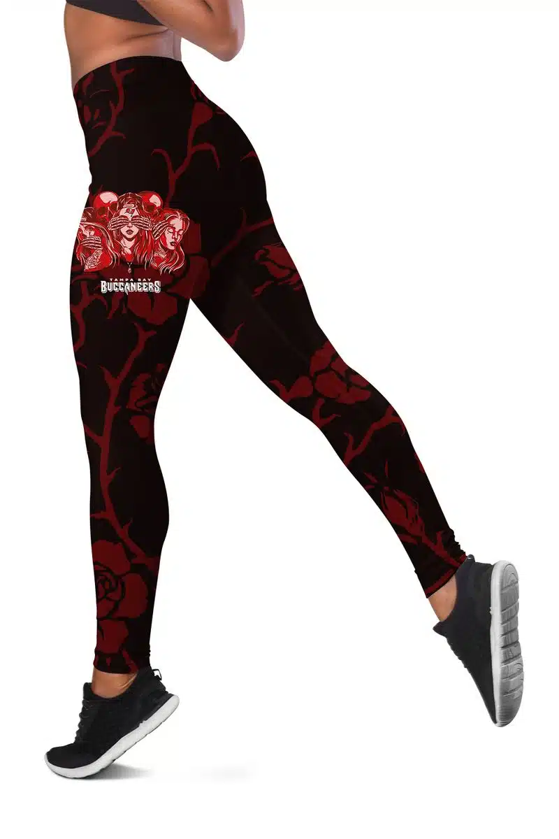 Tampa Bay Buccaneers Women's Hollow Out Tank Top + Legging TW46 - Image 3