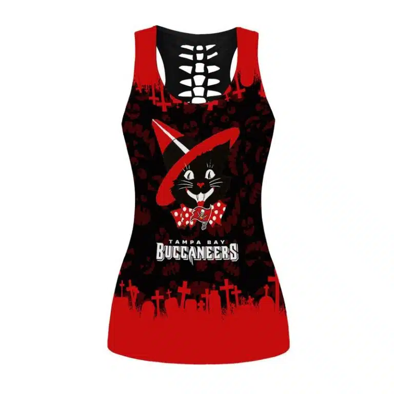 Tampa Bay Buccaneers Women's Hollow Out Tank Top + Legging RK13 - Image 2