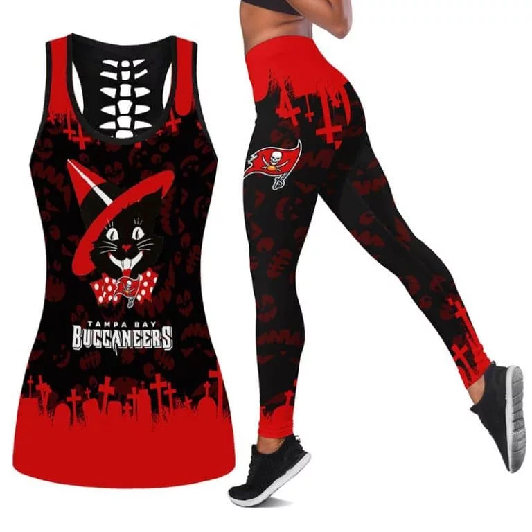 Tampa Bay Buccaneers Women's Hollow Out Tank Top + Legging RK13