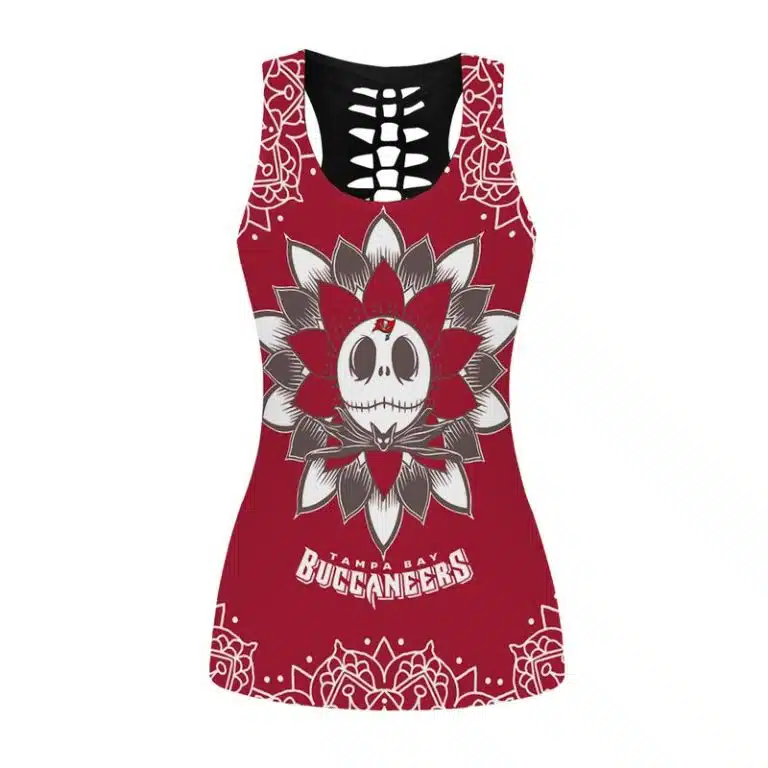 Tampa Bay Buccaneers Women's Hollow Out Tank Top + Legging UR38 - Image 2