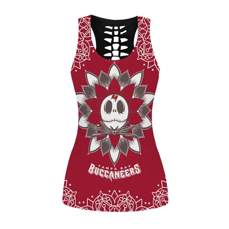 Tampa Bay Buccaneers Women's Hollow Out Tank Top + Legging UR38 - Image 2