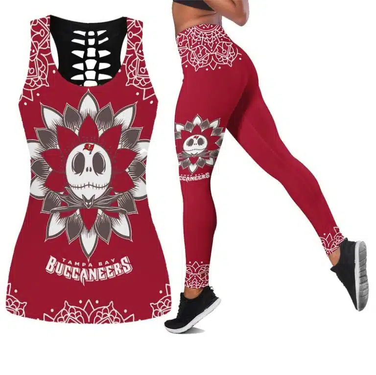 Tampa Bay Buccaneers Women's Hollow Out Tank Top + Legging UR38