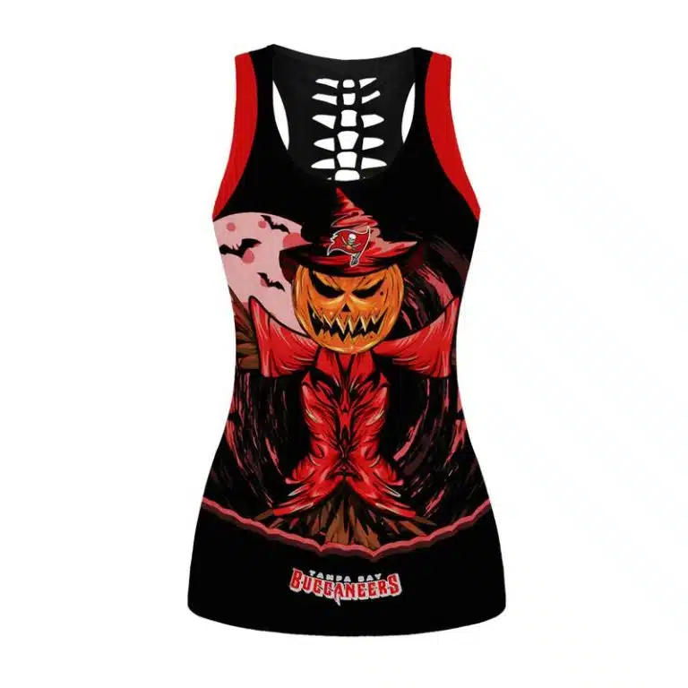 Tampa Bay Buccaneers Women's Hollow Out Tank Top + Legging UR93 - Image 2