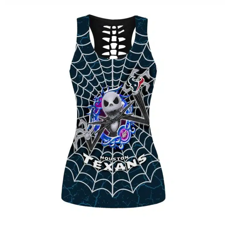 Houston Texans Women's Hollow Out Tank Top + Legging LH17 - Image 2