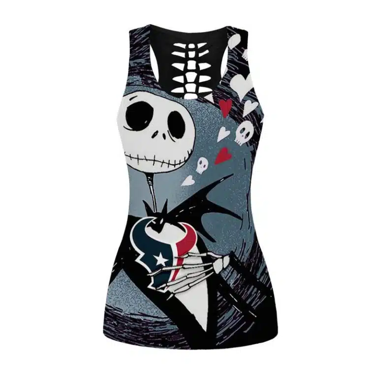 Houston Texans Women's Hollow Out Tank Top + Legging EL29 - Image 2
