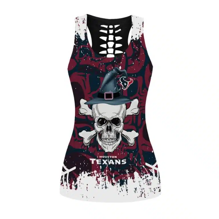 Houston Texans Women's Hollow Out Tank Top + Legging KY89 - Image 2