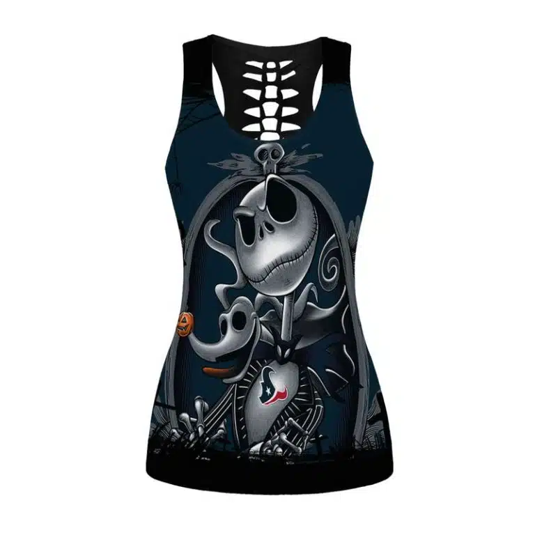 Houston Texans Women's Hollow Out Tank Top + Legging CJ17 - Image 2
