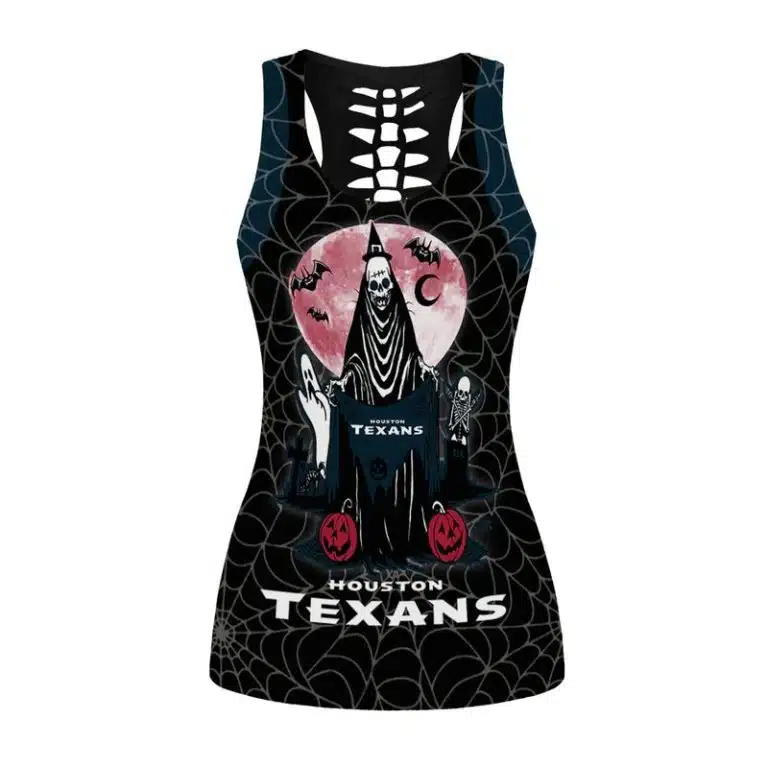 Houston Texans Women's Hollow Out Tank Top + Legging KC21 - Image 2