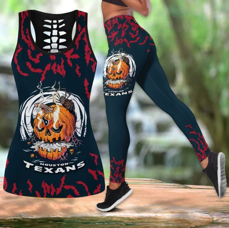 Houston Texans Women's Hollow Out Tank Top + Legging XK37