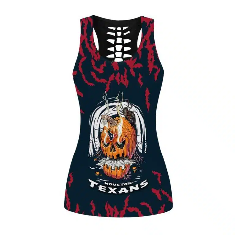 Houston Texans Women's Hollow Out Tank Top + Legging XK37 - Image 2