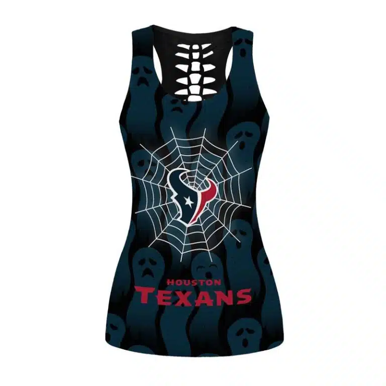Houston Texans Women's Hollow Out Tank Top + Legging VL24 - Image 2