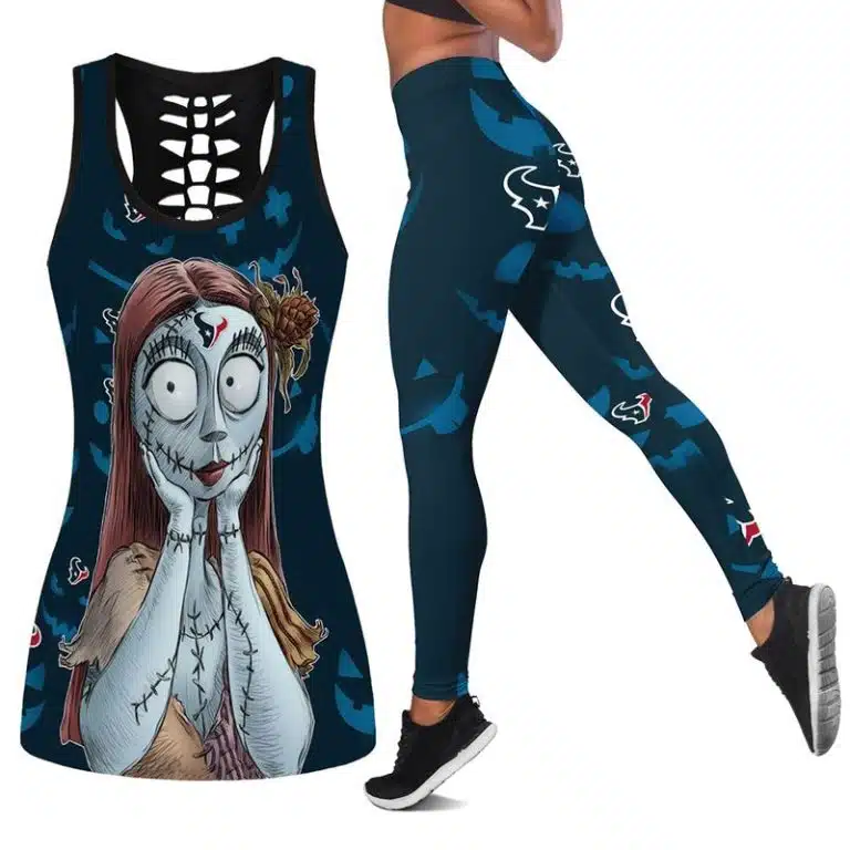 Houston Texans Women's Hollow Out Tank Top + Legging JS13