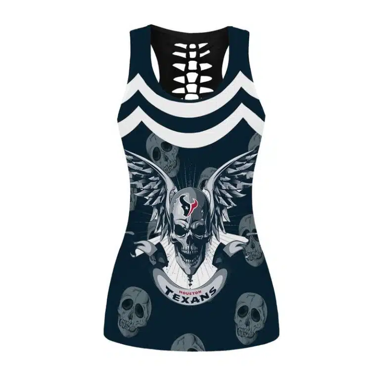 Houston Texans Women's Hollow Out Tank Top + Legging UR23 - Image 2