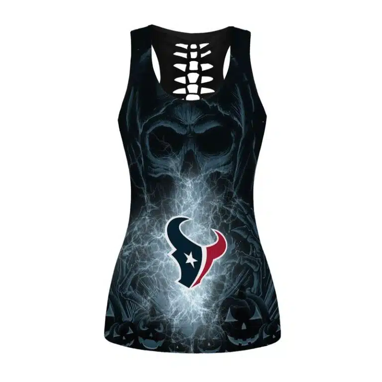 Houston Texans Women's Hollow Out Tank Top + Legging CJ97 - Image 2