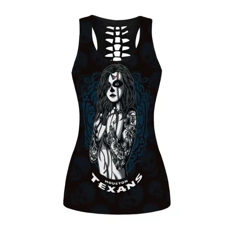 Houston Texans Women's Hollow Out Tank Top + Legging LG39 - Image 2