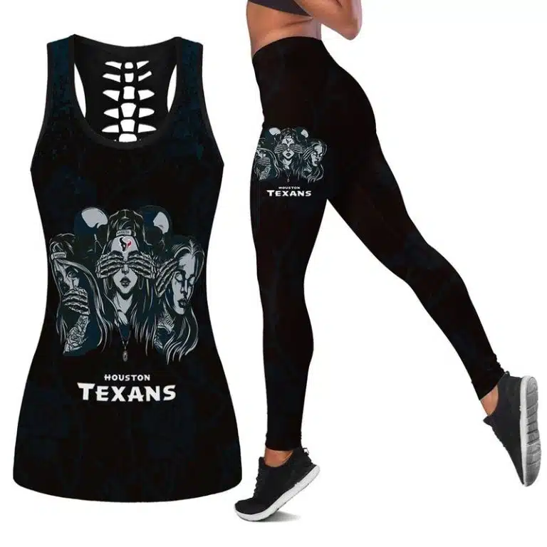 Houston Texans Women's Hollow Out Tank Top + Legging JG56