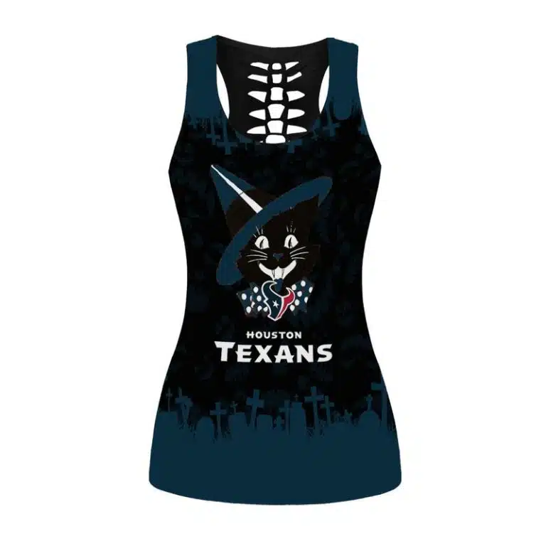 Houston Texans Women's Hollow Out Tank Top + Legging JG68 - Image 2