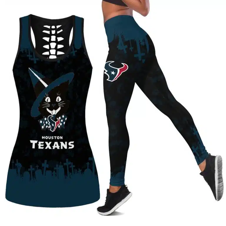 Houston Texans Women's Hollow Out Tank Top + Legging JG68