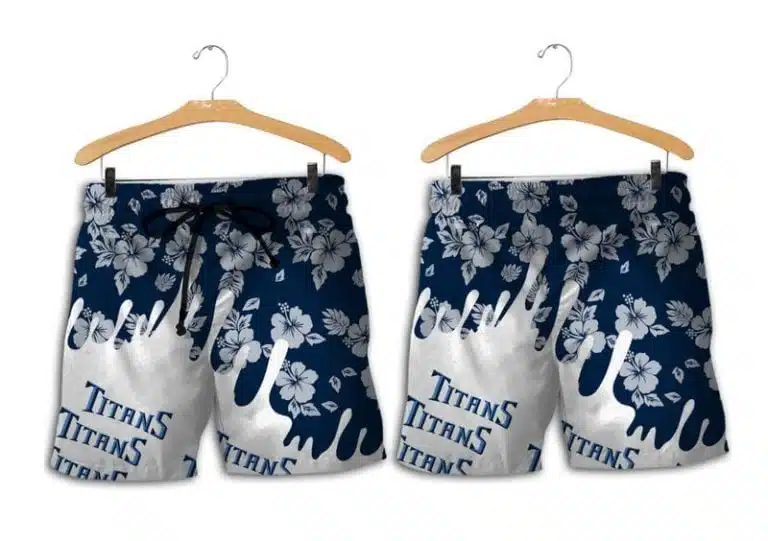 Combo Tennessee Titans Button-Up Shirt & Men Shorts LH21 - Image 2
