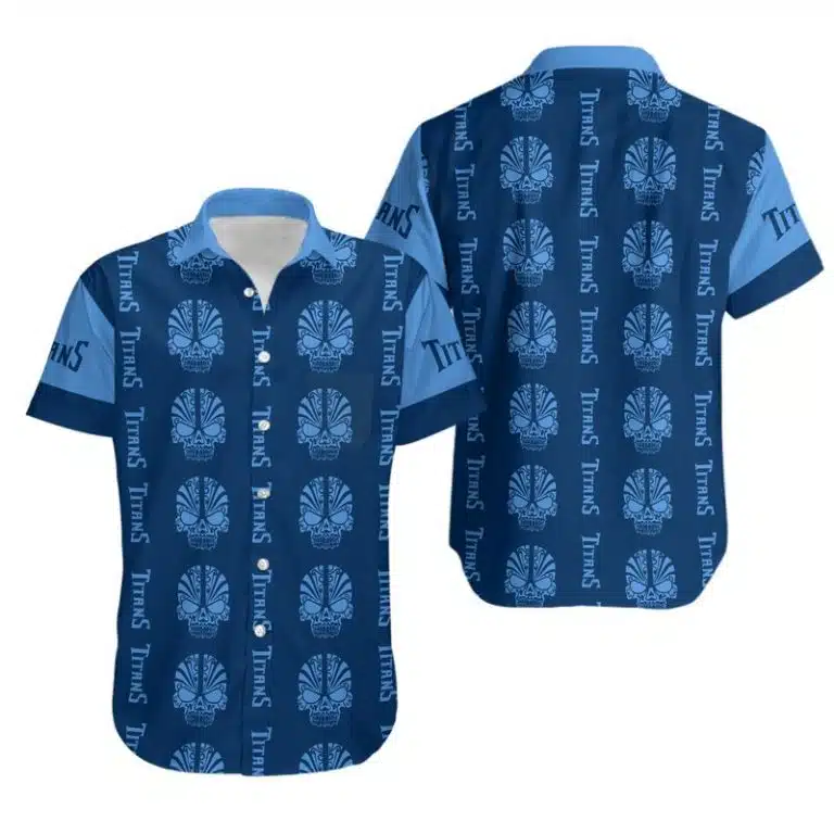 Combo Tennessee Titans Button-Up Shirt & Men Shorts JT91