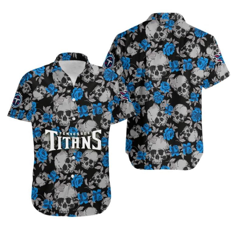 Combo Tennessee Titans Button-Up Shirt & Men Shorts JH64