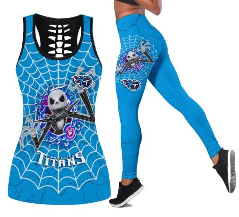 Tennessee Titans Women's Hollow Out Tank Top + Legging KG56
