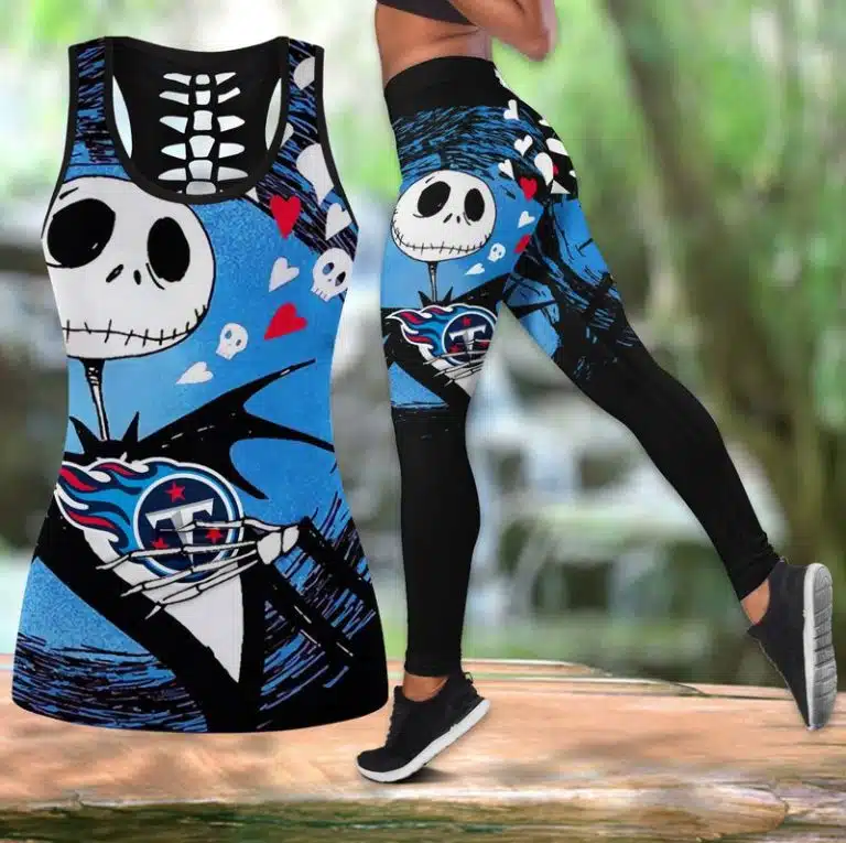 Tennessee Titans Women's Hollow Out Tank Top + Legging KF71