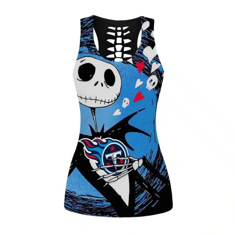 Tennessee Titans Women's Hollow Out Tank Top + Legging KF71 - Image 2