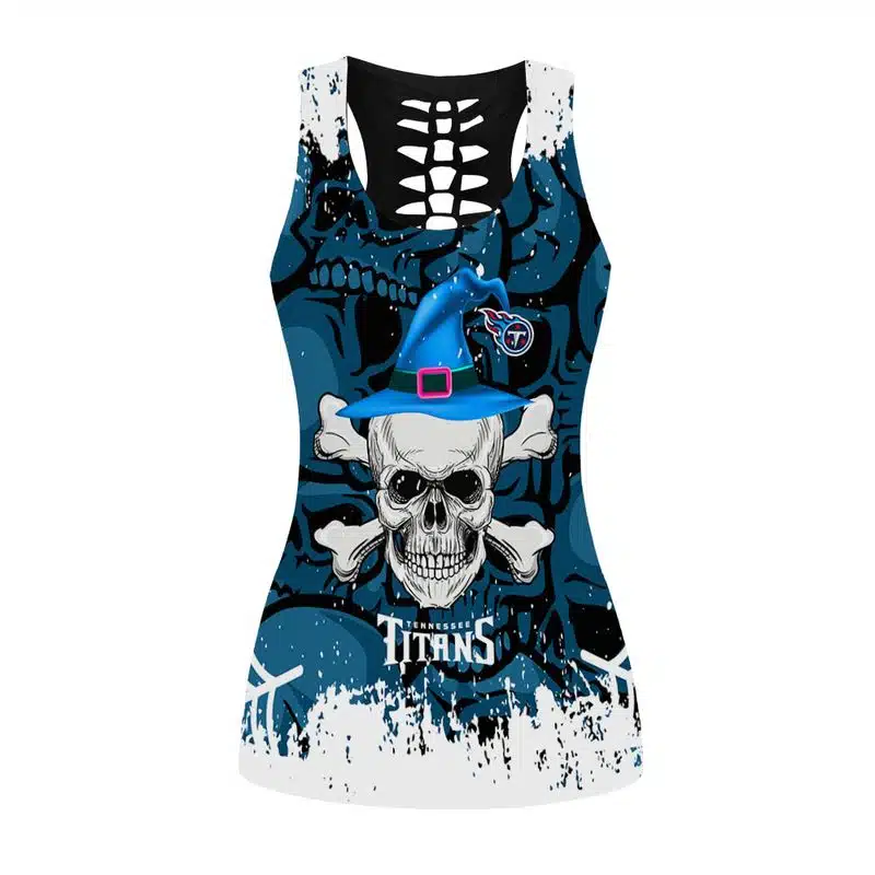 Tennessee Titans Women's Hollow Out Tank Top + Legging NS25 - Image 2