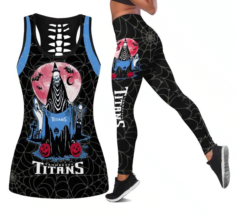 Tennessee Titans Women's Hollow Out Tank Top + Legging EJ25
