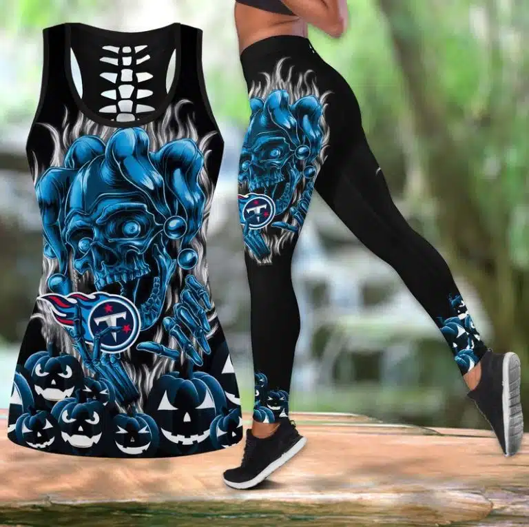 Tennessee Titans Women's Hollow Out Tank Top + Legging KF13