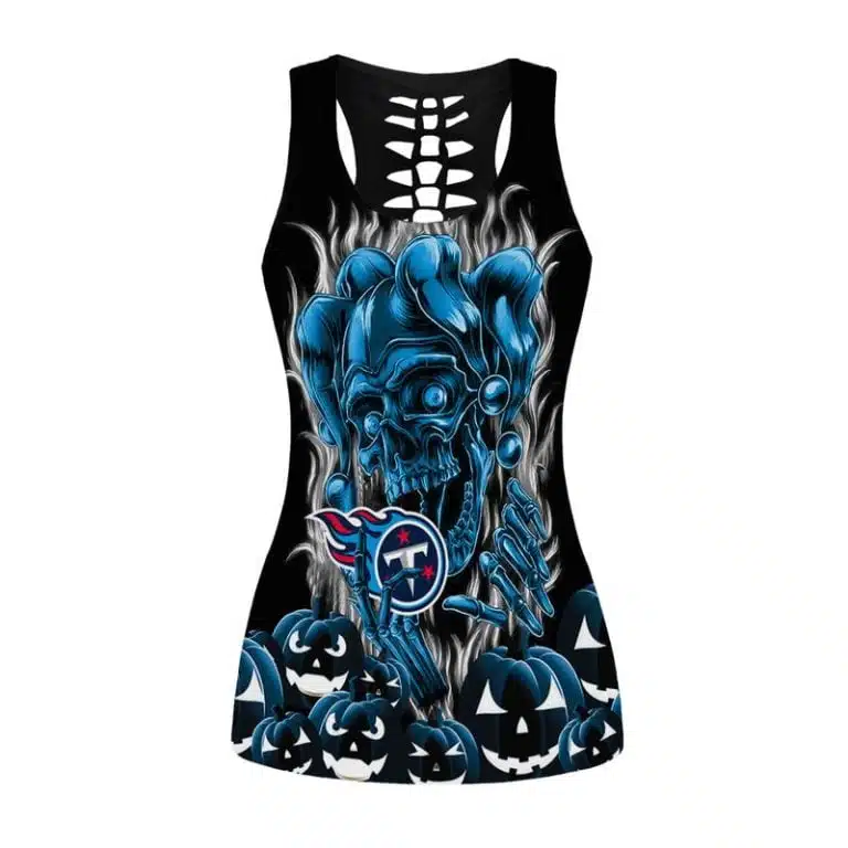 Tennessee Titans Women's Hollow Out Tank Top + Legging KF13 - Image 2