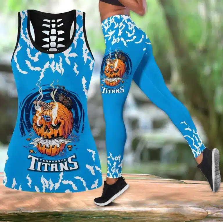 Tennessee Titans Women's Hollow Out Tank Top + Legging EY36