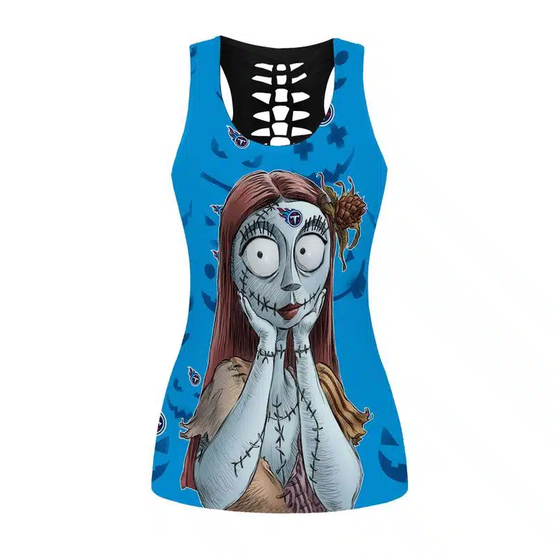 Tennessee Titans Women's Hollow Out Tank Top + Legging IG25 - Image 2