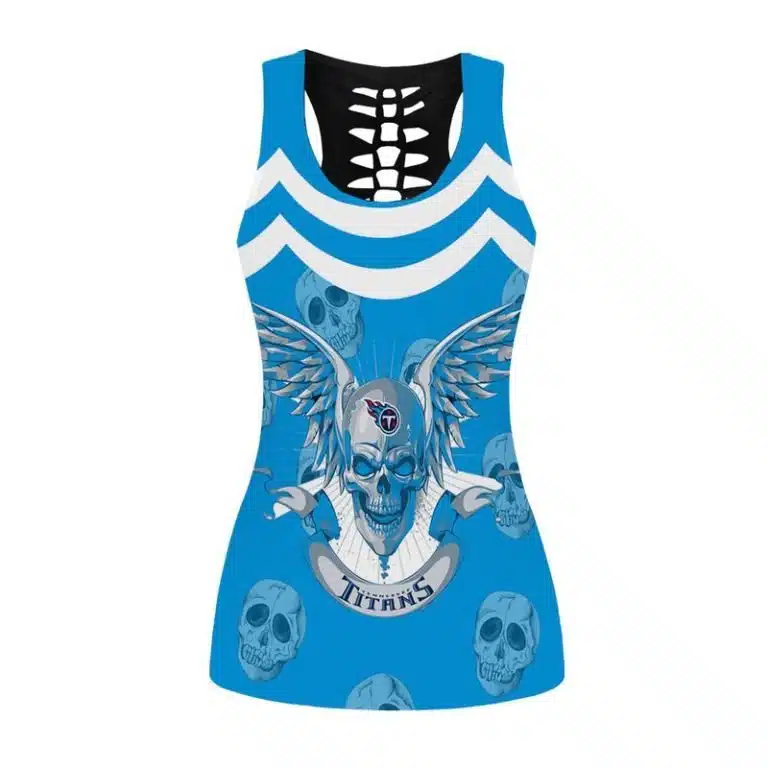 Tennessee Titans Women's Hollow Out Tank Top + Legging TK47 - Image 2