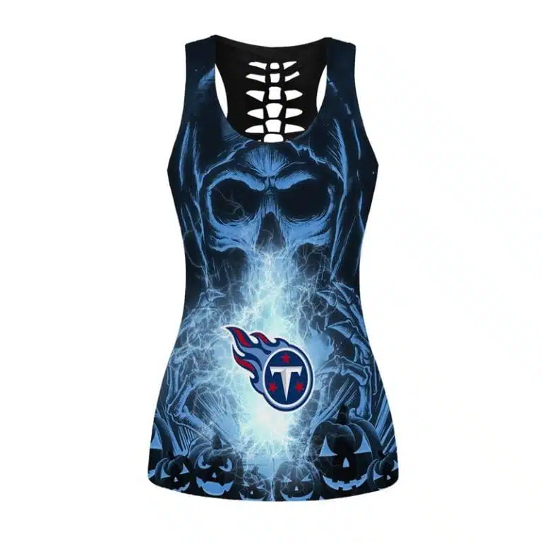 Tennessee Titans Women's Hollow Out Tank Top + Legging RX31 - Image 2