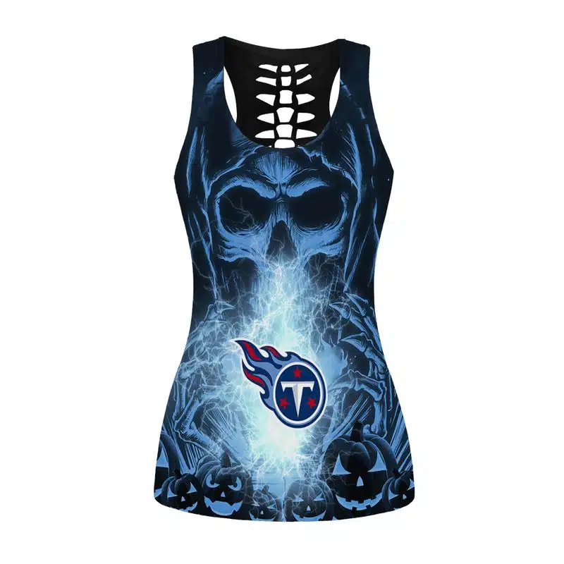 Tennessee Titans Women's Hollow Out Tank Top + Legging RX31 - Image 2