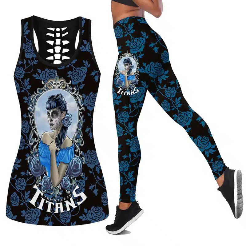 Tennessee Titans Women's Hollow Out Tank Top + Legging SB56