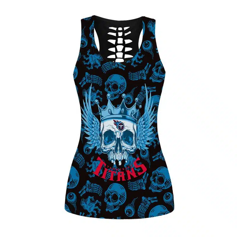 Tennessee Titans Women's Hollow Out Tank Top + Legging AB54 - Image 2