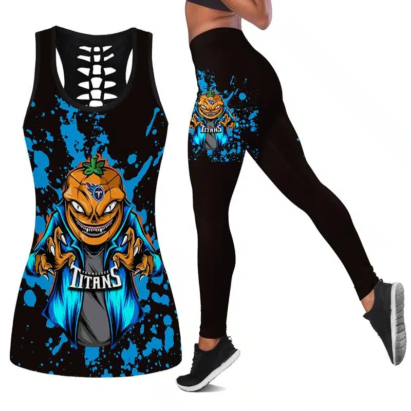 Tennessee Titans Women's Hollow Out Tank Top + Legging TK85