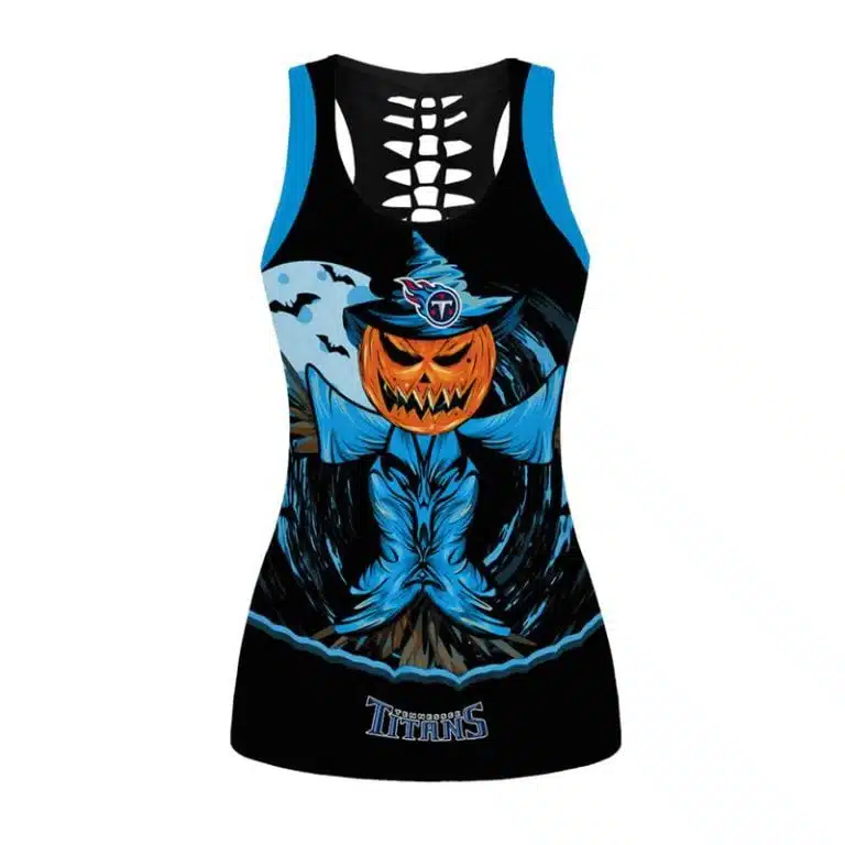 Tennessee Titans Women's Hollow Out Tank Top + Legging MF71 - Image 2