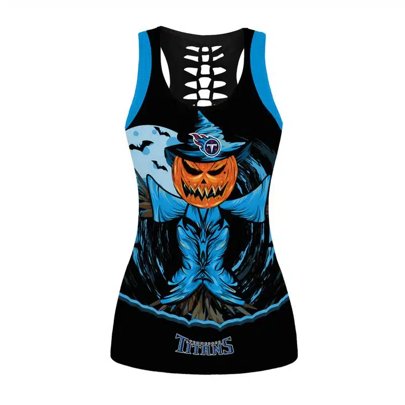 Tennessee Titans Women's Hollow Out Tank Top + Legging MF71 - Image 2