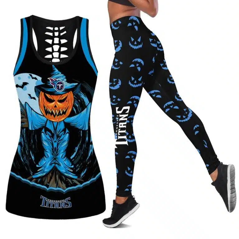 Tennessee Titans Women's Hollow Out Tank Top + Legging MF71