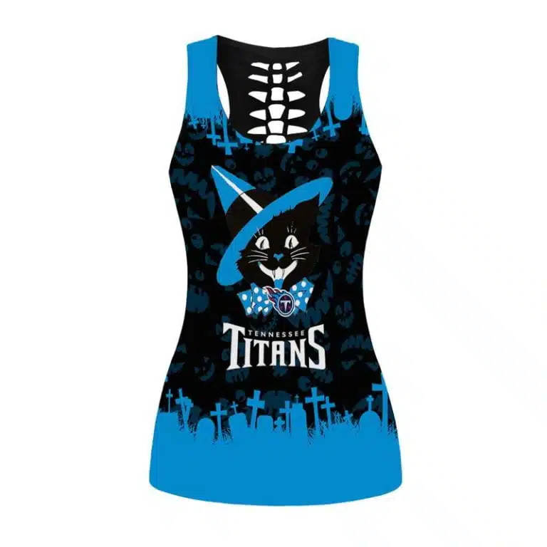 Tennessee Titans Women's Hollow Out Tank Top + Legging NY13 - Image 2
