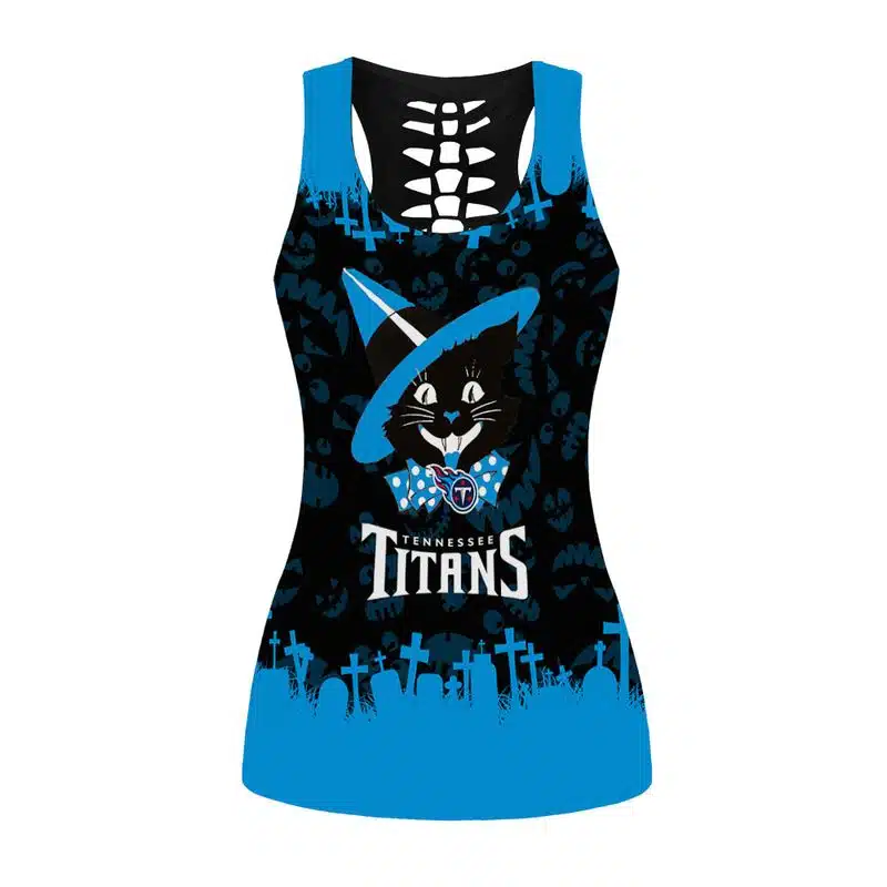 Tennessee Titans Women's Hollow Out Tank Top + Legging NY13 - Image 2