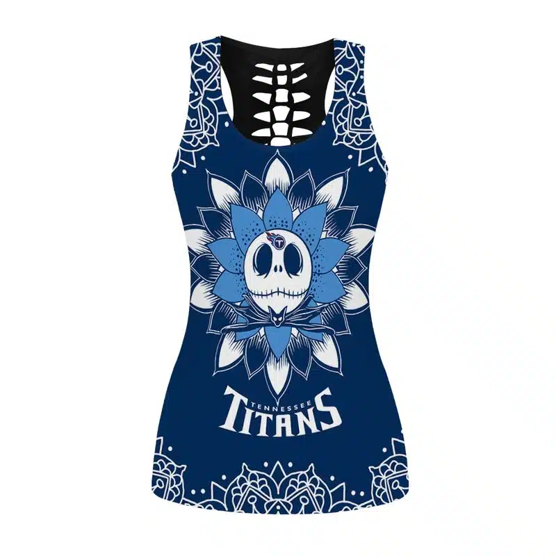 Tennessee Titans Women's Hollow Out Tank Top + Legging MX64 - Image 2
