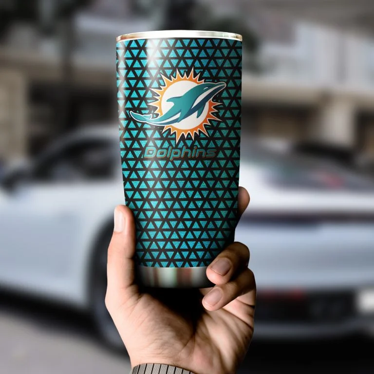 Miami Dolphins - Tumbler Cup With Lid - Image 3