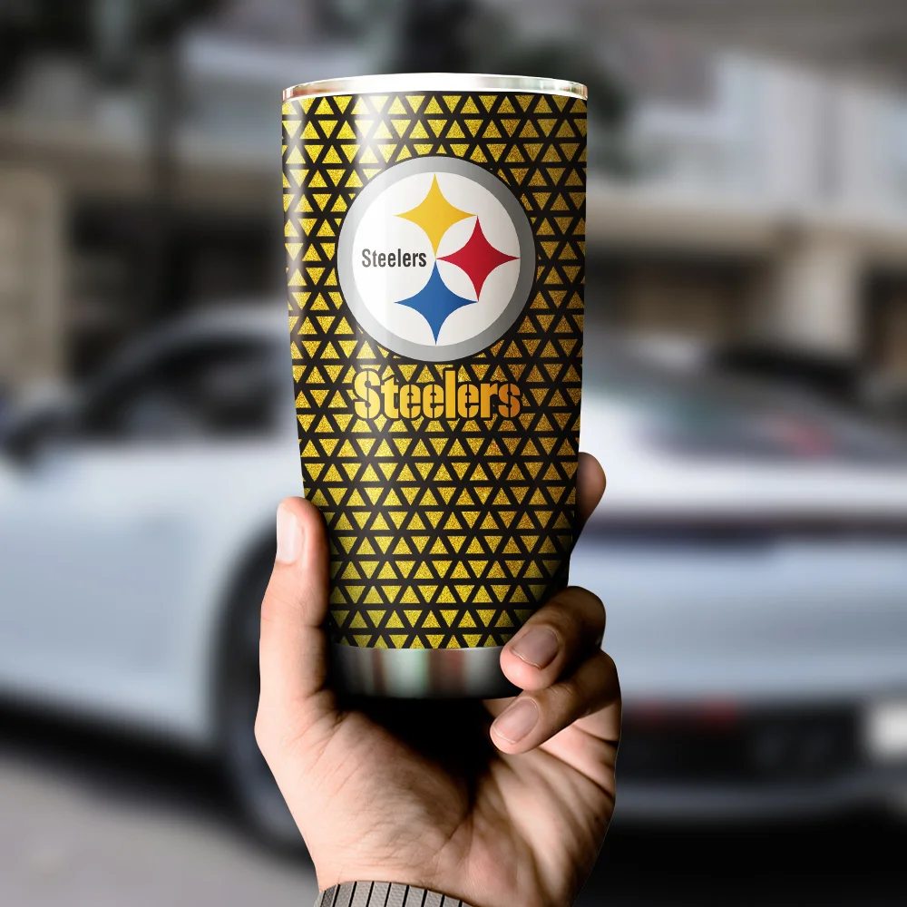 Pittsburgh Steelers - Tumbler Cup With Lid - Image 3