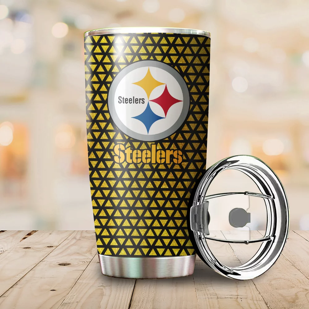 Pittsburgh Steelers - Tumbler Cup With Lid - Image 2