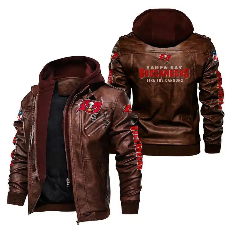 Tampa Bay Buccaneers Leather Jacket JE41 - Image 2